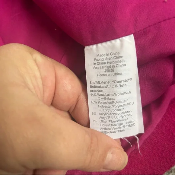 J.Crew Pink coat in Italian stadium-cloth wool - Picture 4 of 5